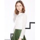 Women's Going out Vintage Spring / Fall BlouseSolid Shirt Collar Long Sleeve White / Black