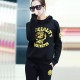 Women's Autumn New Print Hoodies Set(Top&Vest&Pant) , Casual Hooded Long Sleeve