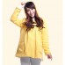 Maternity's Cotton Winter Fashionable Cartoon Pattern Double Pockets Pleat Thicken Coat