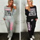 Women's Letter Loose Leisure FashionHoodies , Casual Round Neck Long Sleeve