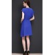 Women's Going out Vintage / Simple Sheath / Chiffon Dress,Embroidered Round Neck Above Knee Short Sleeve