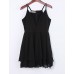 Women's Sexy / Beach Solid Skater Dress , V Neck Mini Polyester