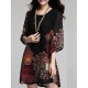 Women's Casual/Daily / Plus Size Dress,Floral Mini ? Length Sleeve Blue / Red / Black Summer Inelastic Thin