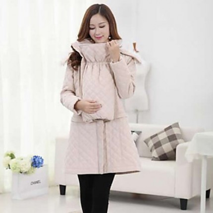 Maternity Long Parka , Vintage Long Sleeve Cotton