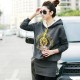 Women's Yellow/Gray Hoodies , Casual Long Sleeve