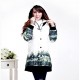 Maternity's Winter Neck Single Breasted Painting Thicken With Hat Trench Coat