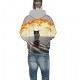 Women's Unisex Relastic 3D Cat Printed Pullover Long Sleeve Sweatshirts Hoodies