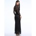 Women's Sexy Beach Casual Party Plus Size V Neck Bodycon Lace Maxi Dress