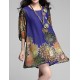 Women's Casual/Daily / Plus Size Dress,Floral Mini ? Length Sleeve Blue / Red / Black Summer Inelastic Thin