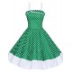 Women's Halter 50s Vintage Plus Sizes Swing Dress