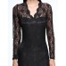 Women's Sexy Beach Casual Party Plus Size V Neck Bodycon Lace Maxi Dress