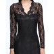 Women's Sexy Beach Casual Party Plus Size V Neck Bodycon Lace Maxi Dress