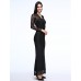 Women's Sexy Beach Casual Party Plus Size V Neck Bodycon Lace Maxi Dress