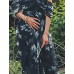 SINCE THEN SIN CE THEN Women's Sexy / Boho Floral Swing Dress,Strapless Maxi Polyester