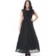 Women's Beach Plus Size / Lace Dress,Solid Round Neck Maxi Sleeveless Black Polyester Spring