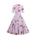 Women's Plus Size / Party/Cocktail Vintage Sheath / Swing Dress,Floral Sweetheart Knee-length ? Length