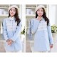 Maternity Long Coat , Casual/Lace Long Sleeve Cotton/Polyester