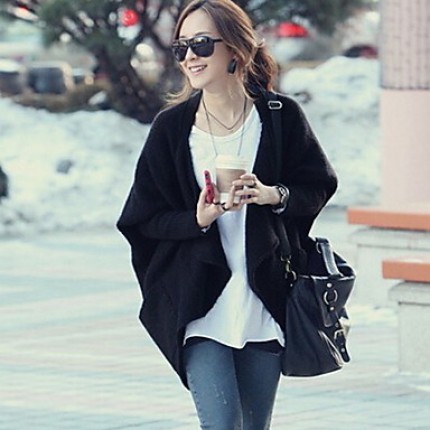 Maternity Long Coat , Casual/Work Long Sleeve Acrylic